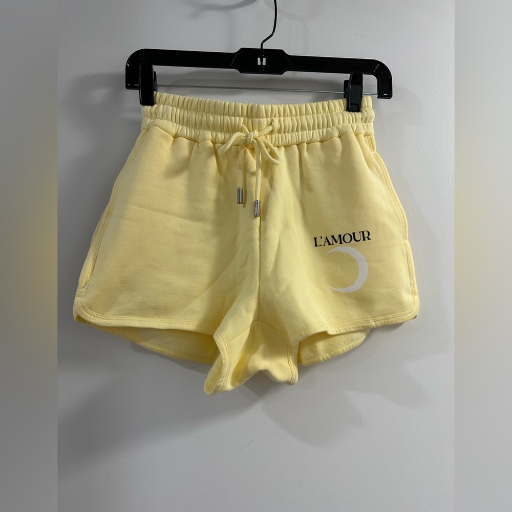 Maje Women's Soft Yellow Athletic Shorts